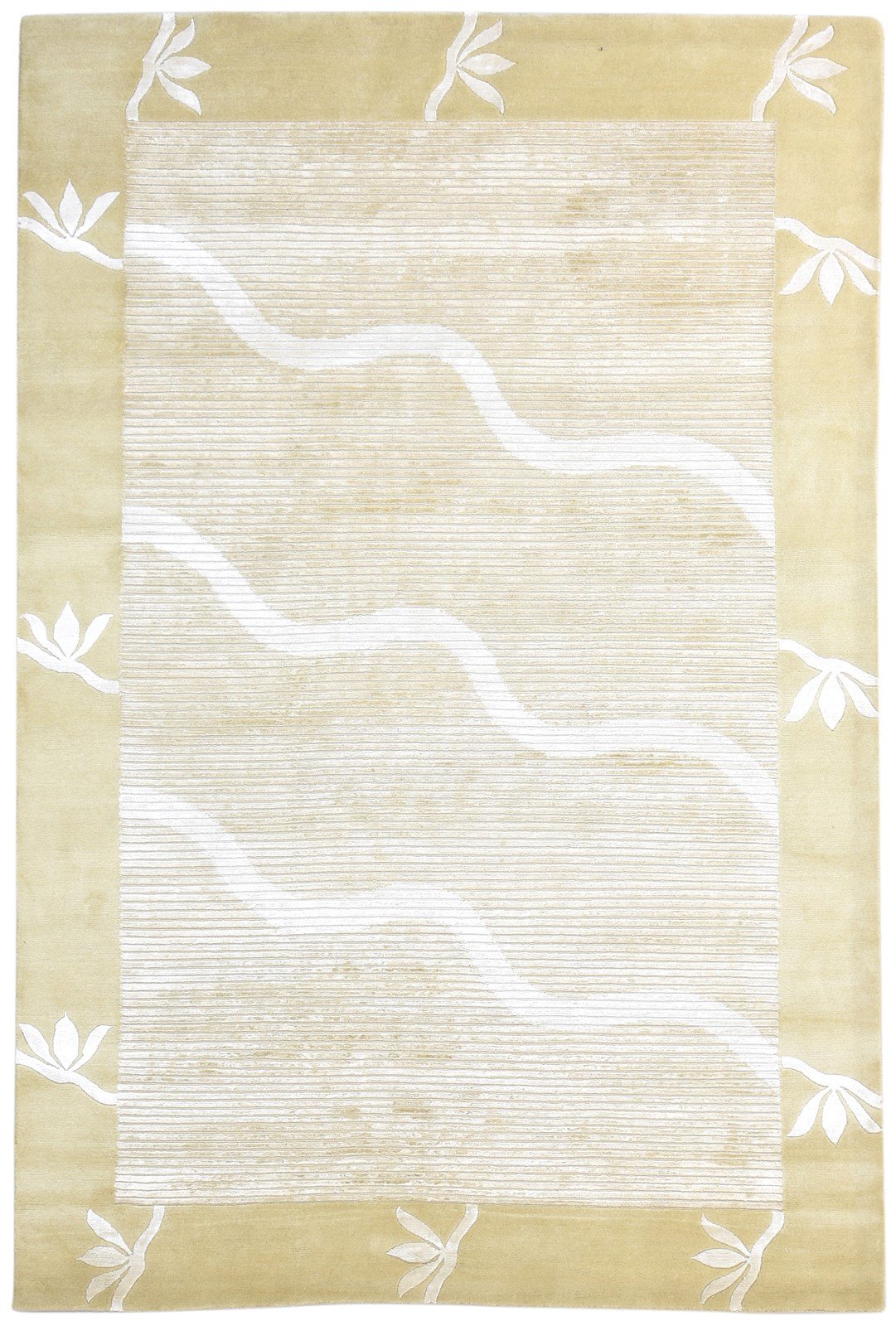 6' X 9' Rug Silk Sage Modern Hand Knotted French Floral Room Size Carpet   7865066258581