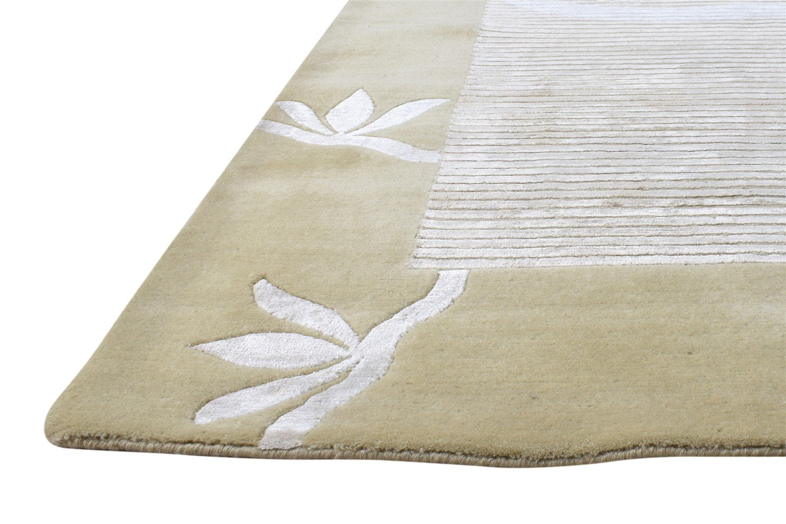 6' X 9' Rug Silk Sage Modern Hand Knotted French Floral Room Size Carpet   7865066258581