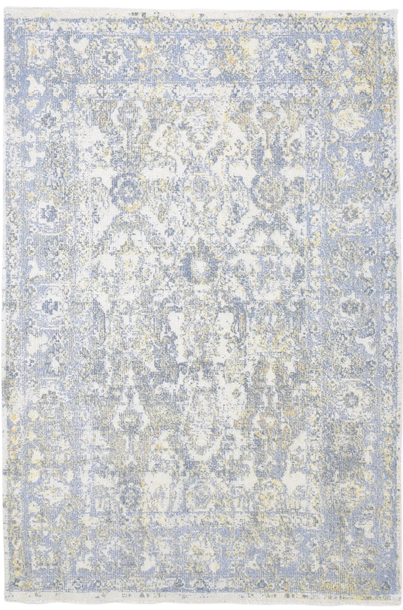 6' X 9' Rug Wool Blue Persian Hand Knotted Kazak Distressed Room Size Carpet   7860675903637