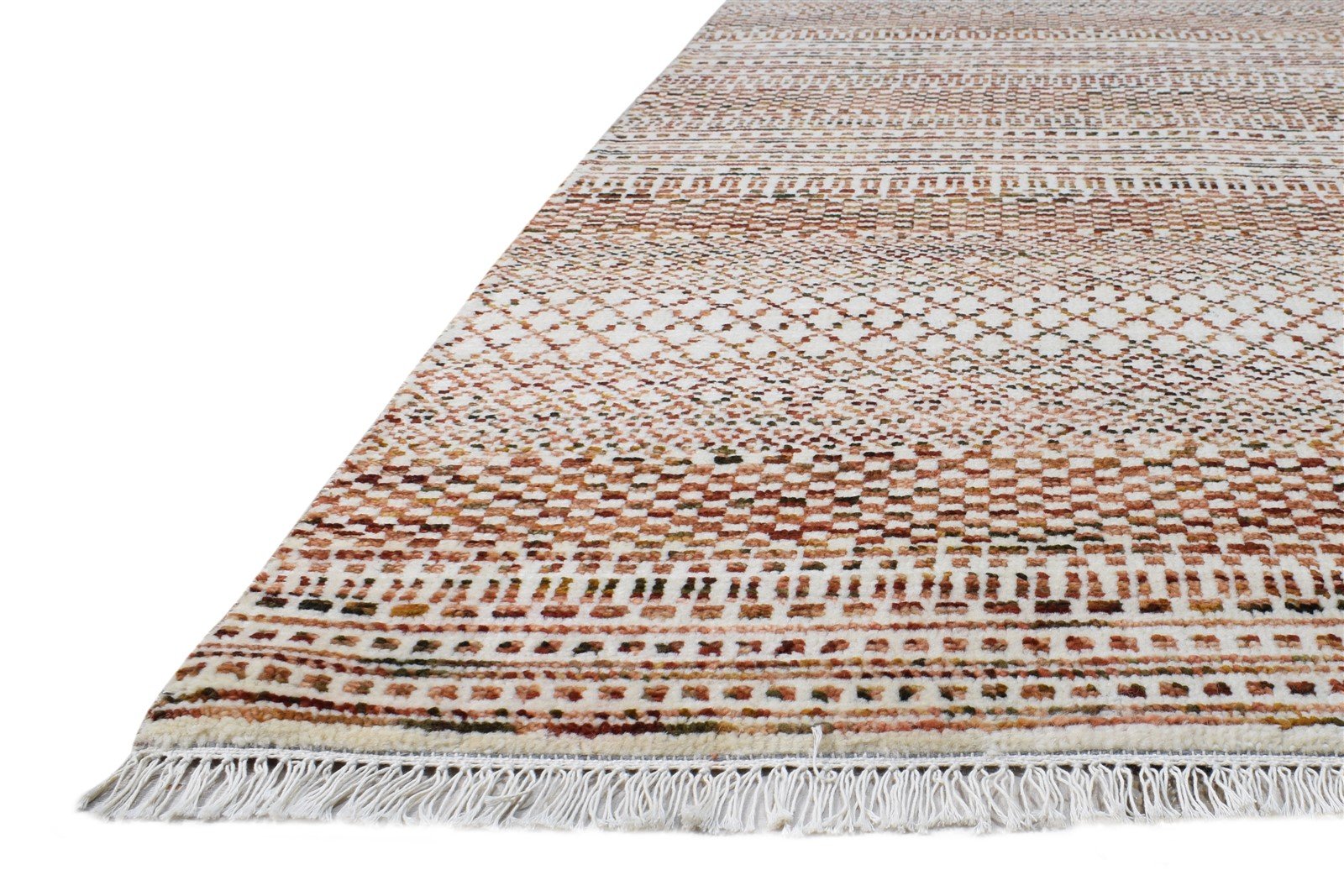 6' X 9' Rug Wool Brown Modern Hand Knotted Agra Grass Trellis Large Carpet   7865147719829