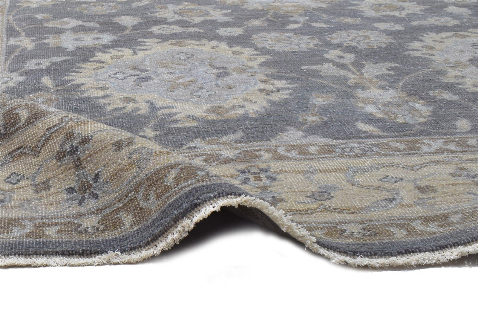 6' X 9' Rug Wool Charcoal Persian Hand Knotted Oushak Oriental Large Carpet   7864113234069