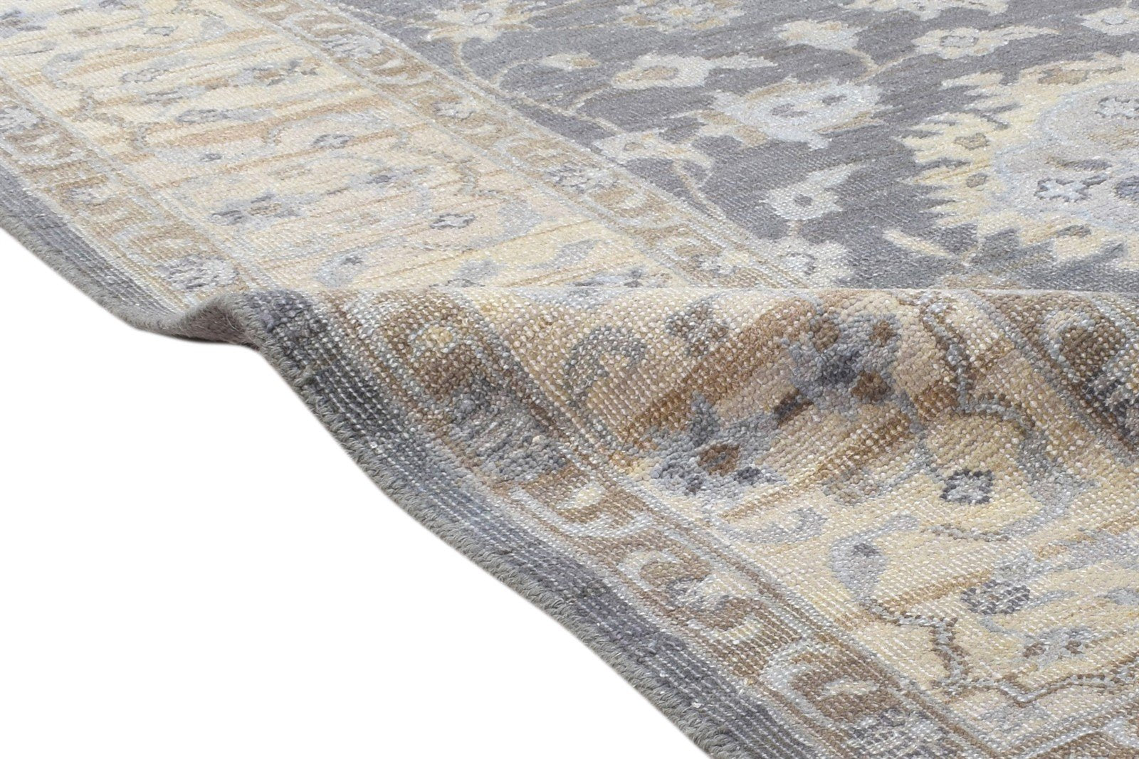 6' X 9' Rug Wool Charcoal Persian Hand Knotted Oushak Oriental Large Carpet   7864113234069