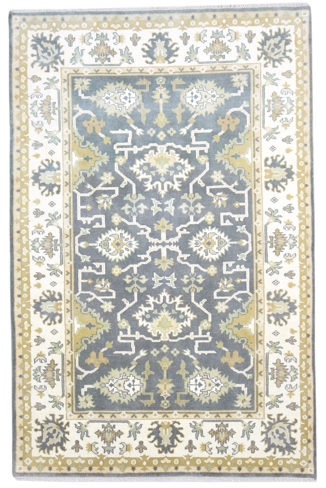 6' X 9' Rug Wool Charcoal Persien Hand Knotted Oushak Oriental Room Size Carpet   7864323637397