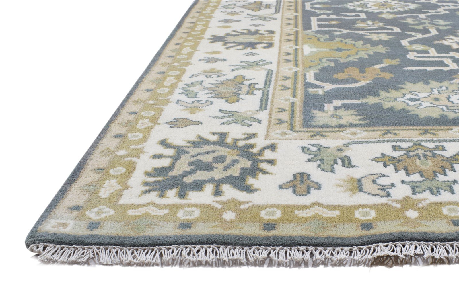 6' X 9' Rug Wool Charcoal Persien Hand Knotted Oushak Oriental Room Size Carpet   7864323637397