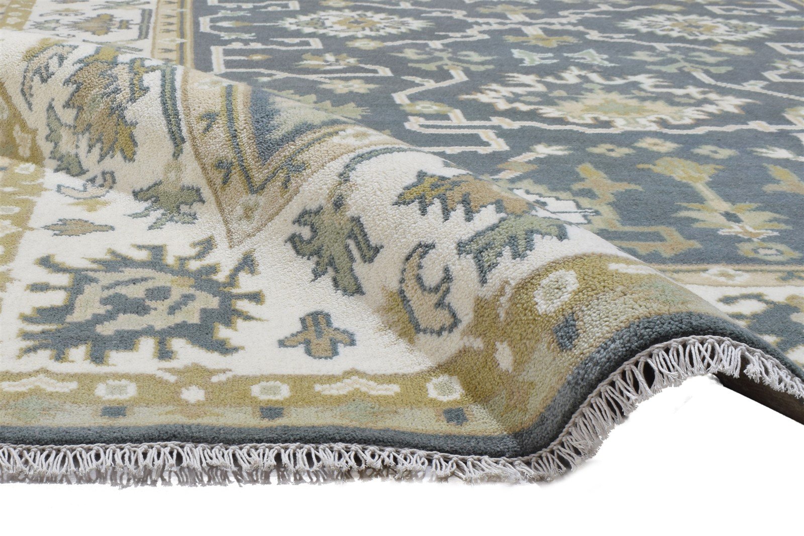 6' X 9' Rug Wool Charcoal Persien Hand Knotted Oushak Oriental Room Size Carpet   7864323637397