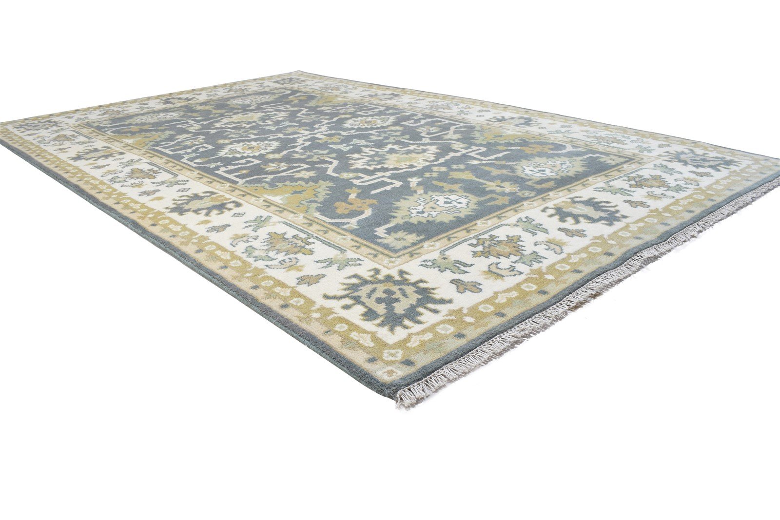 6' X 9' Rug Wool Charcoal Persien Hand Knotted Oushak Oriental Room Size Carpet   7864323637397