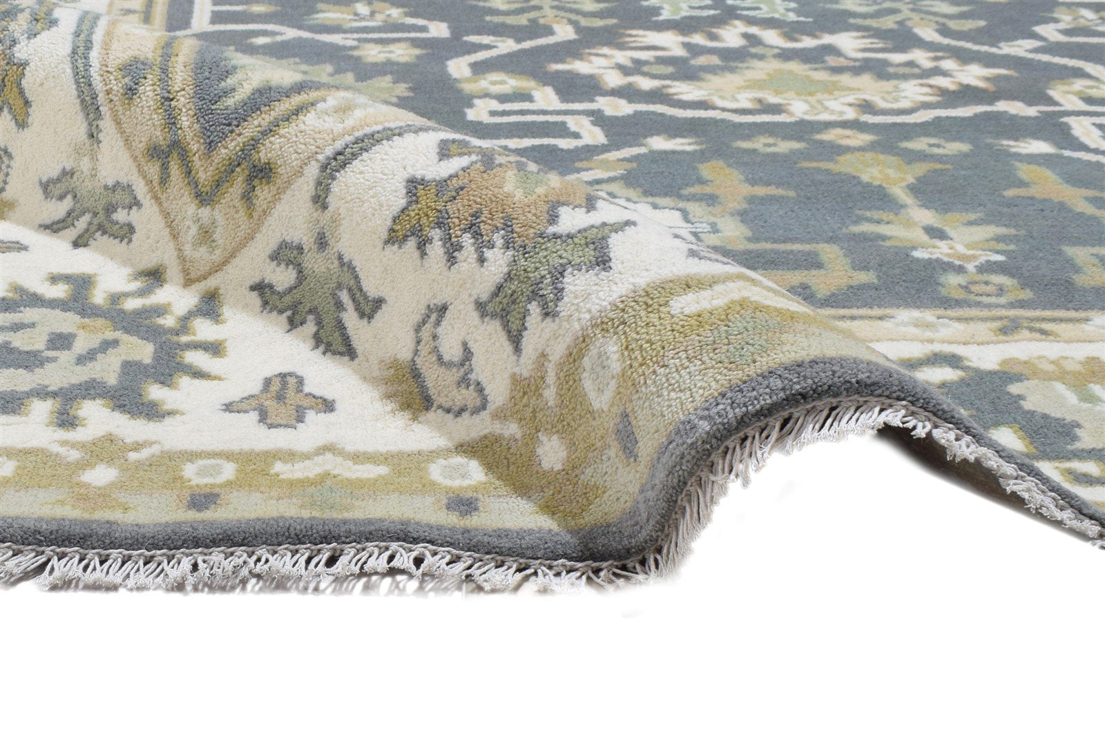 6' X 9' Rug Wool Charcoal Persien Hand Knotted Oushak Oriental Room Size Carpet   7864323965077