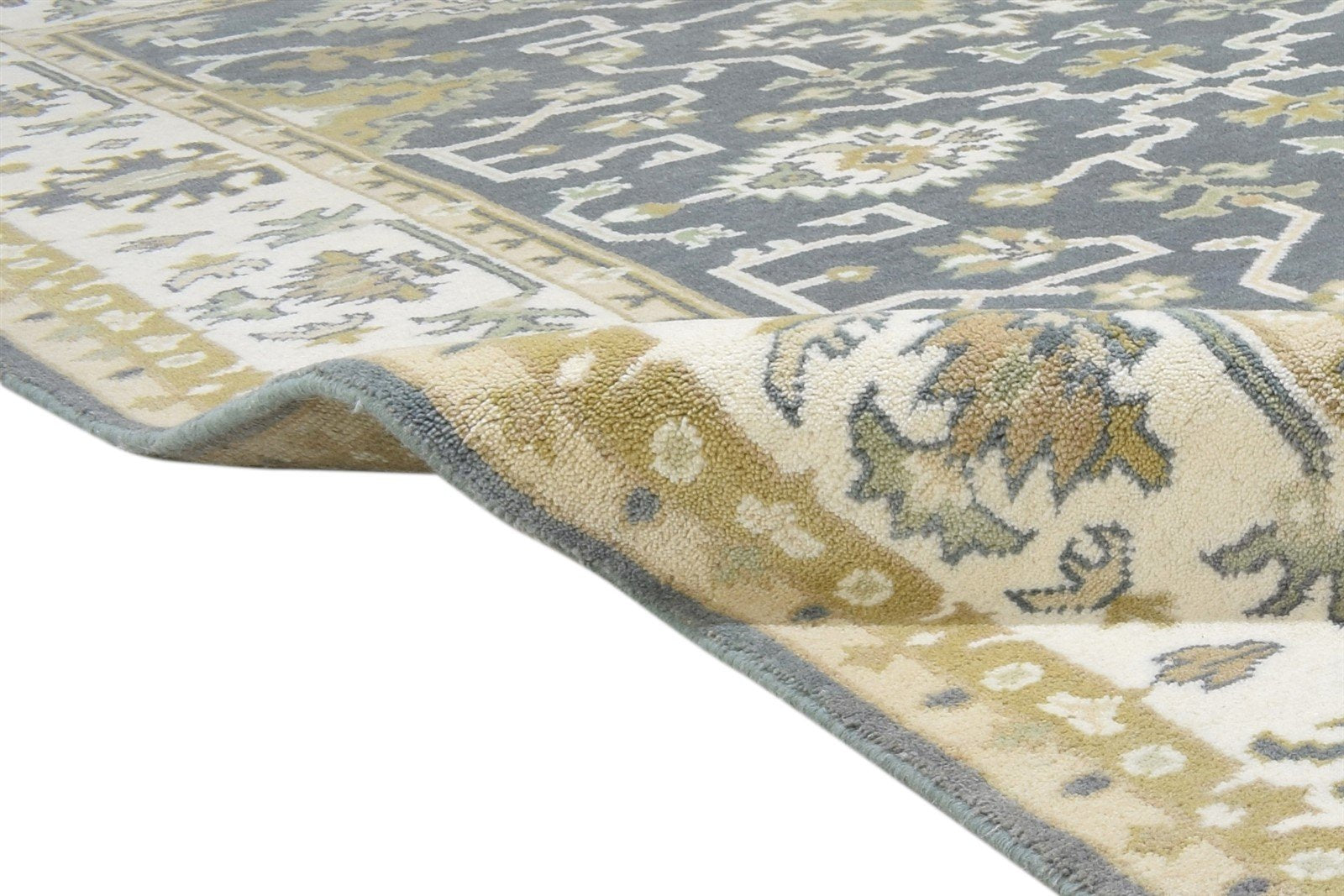 6' X 9' Rug Wool Charcoal Persien Hand Knotted Oushak Oriental Room Size Carpet   7864323965077