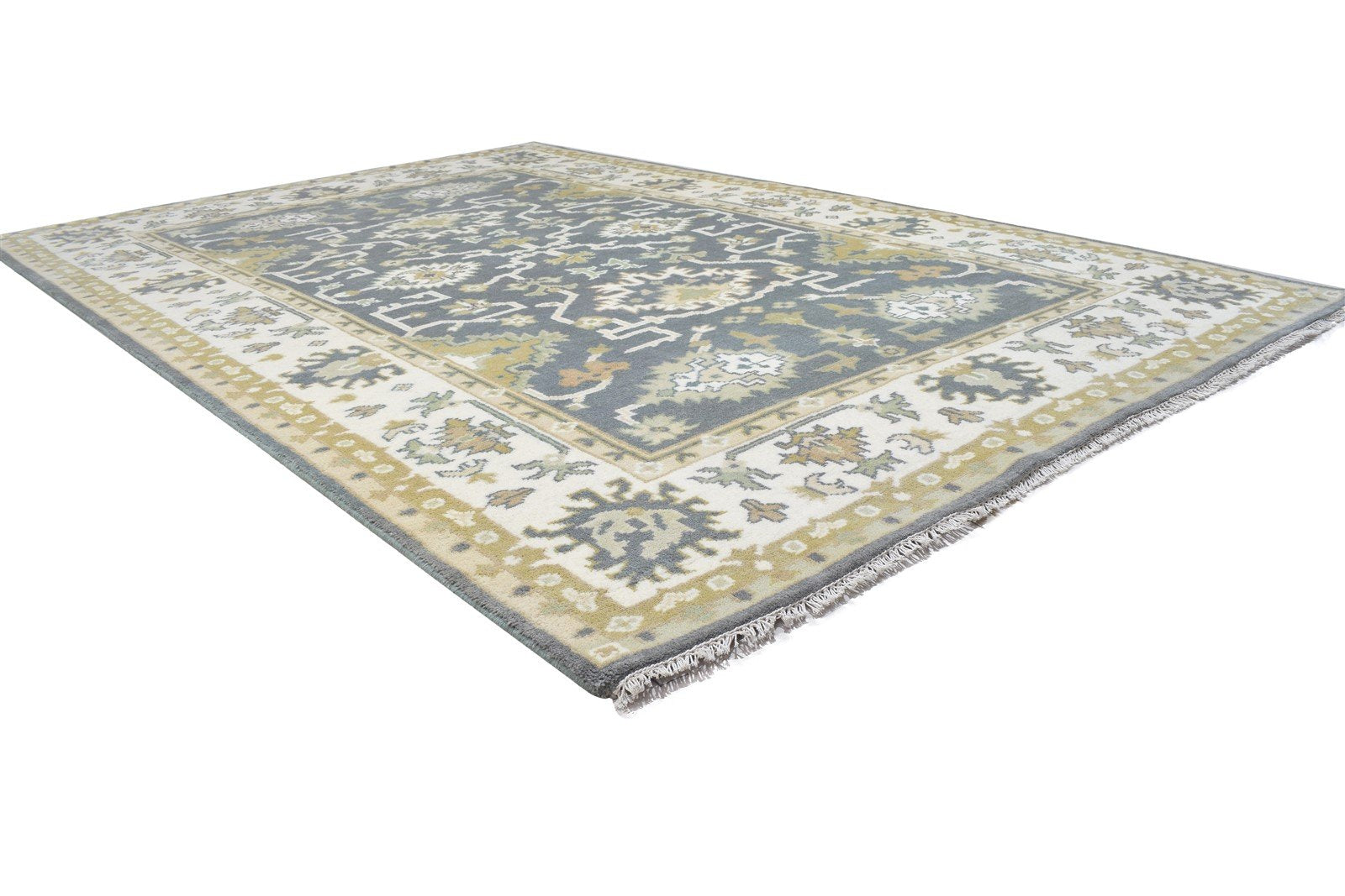 6' X 9' Rug Wool Charcoal Persien Hand Knotted Oushak Oriental Room Size Carpet   7864323965077