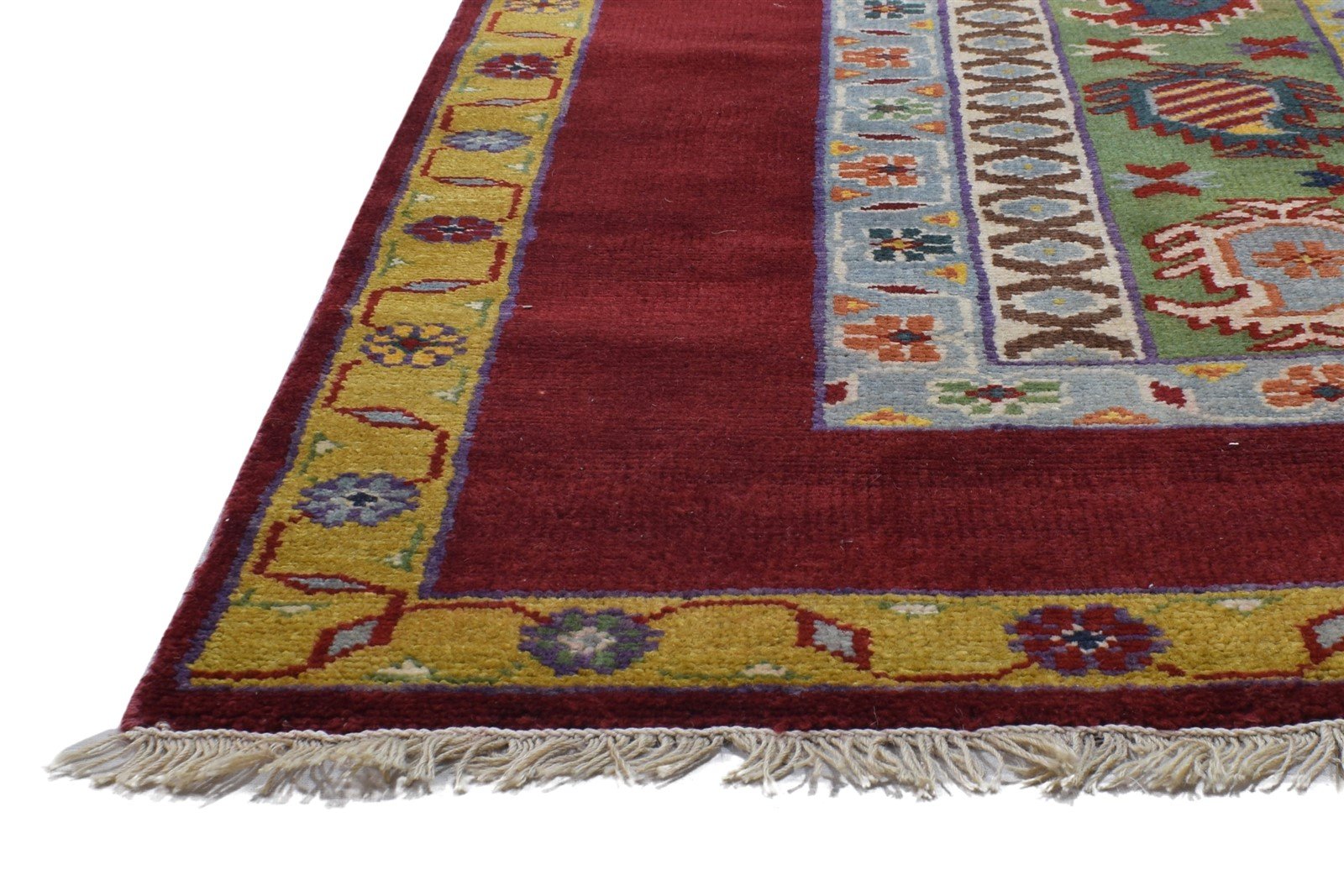 Red Wool Rug 5' X 9' Persian Hand Knotted Turkish Oriental Room Size Carpet 