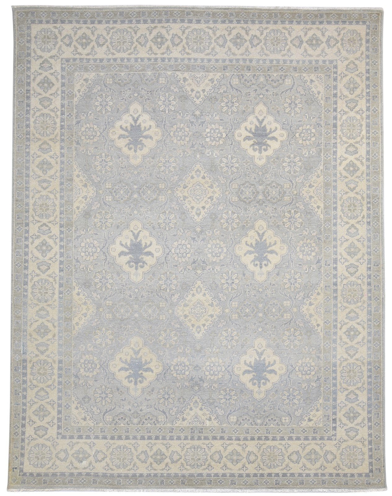 Wool Grey Rug 8' X 10' Persian Hand Knotted Oushak Oriental Large Carpet 