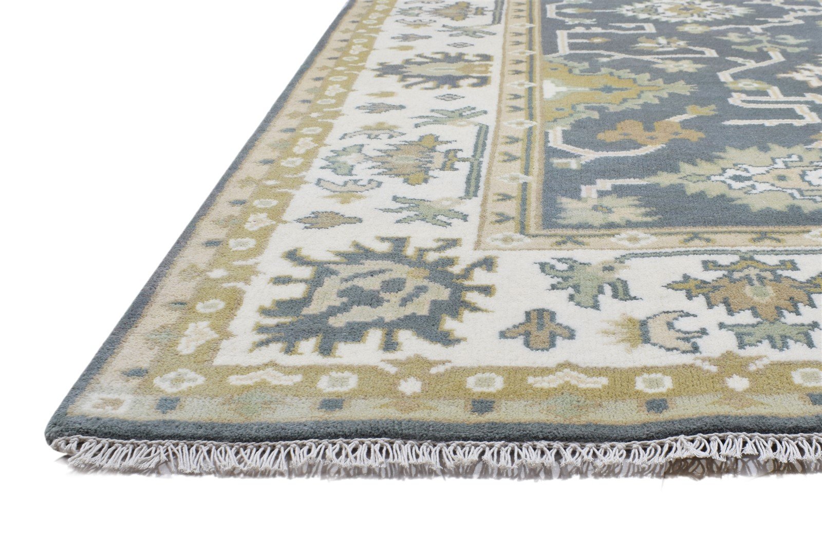 6' X 9' Rug Wool Charcoal Persien Hand Knotted Oushak Oriental Room Size Carpet 