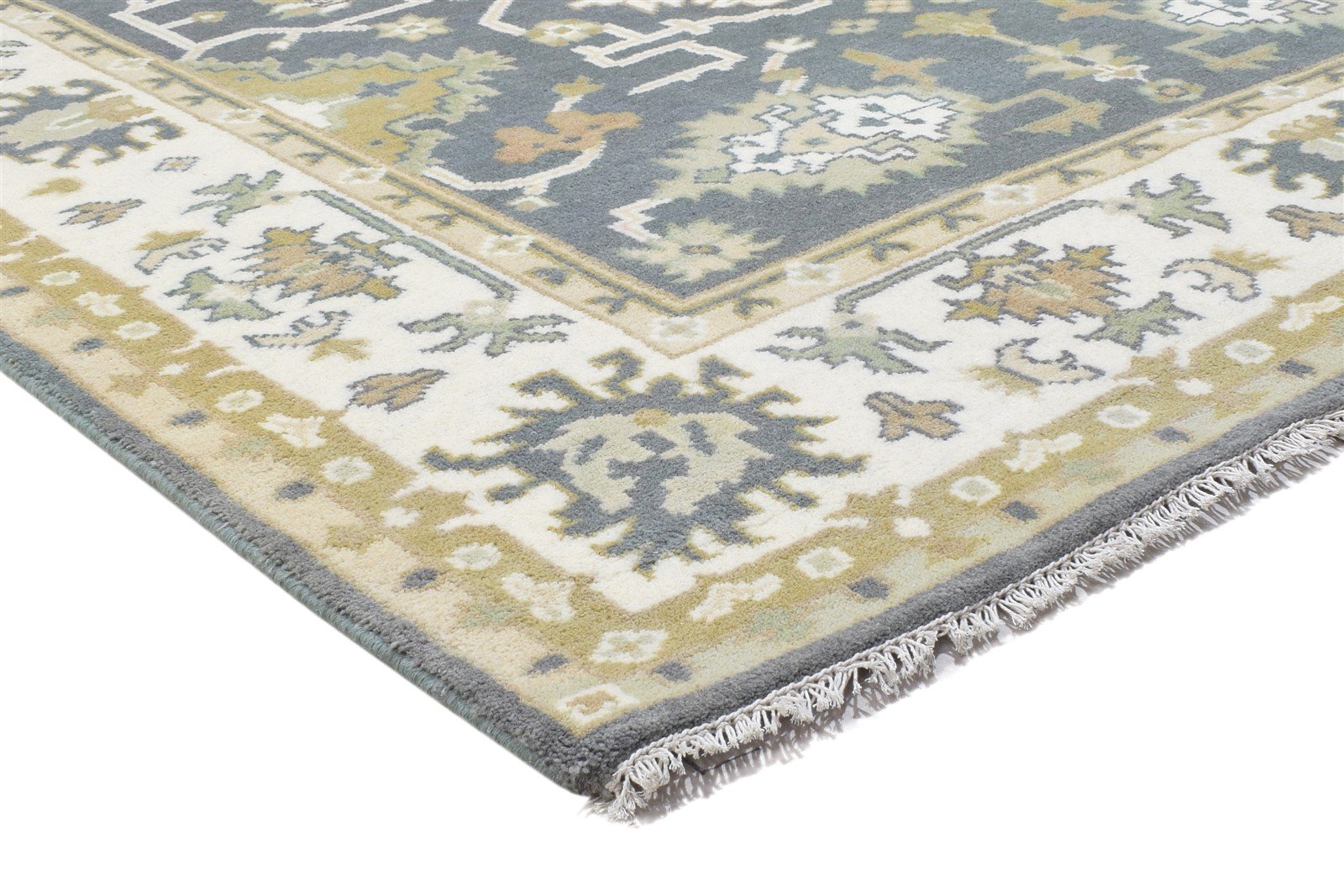 6' X 9' Rug Wool Charcoal Persien Hand Knotted Oushak Oriental Room Size Carpet 