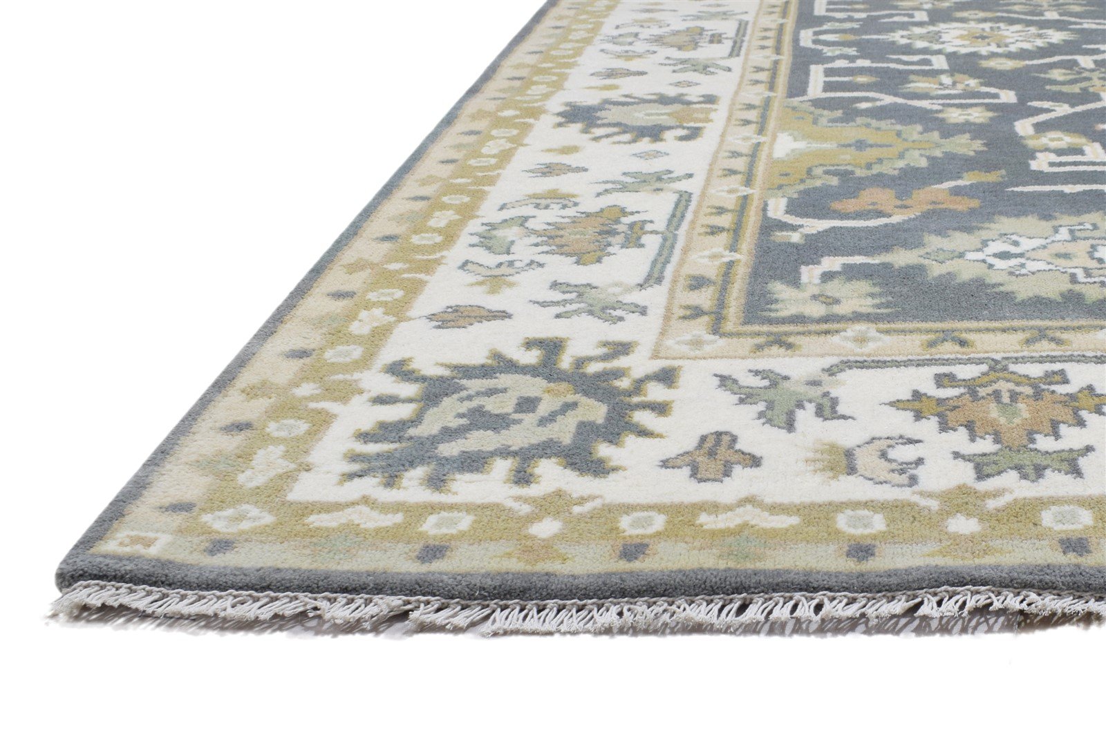 6' X 9' Rug Wool Charcoal Persien Hand Knotted Oushak Oriental Room Size Carpet 