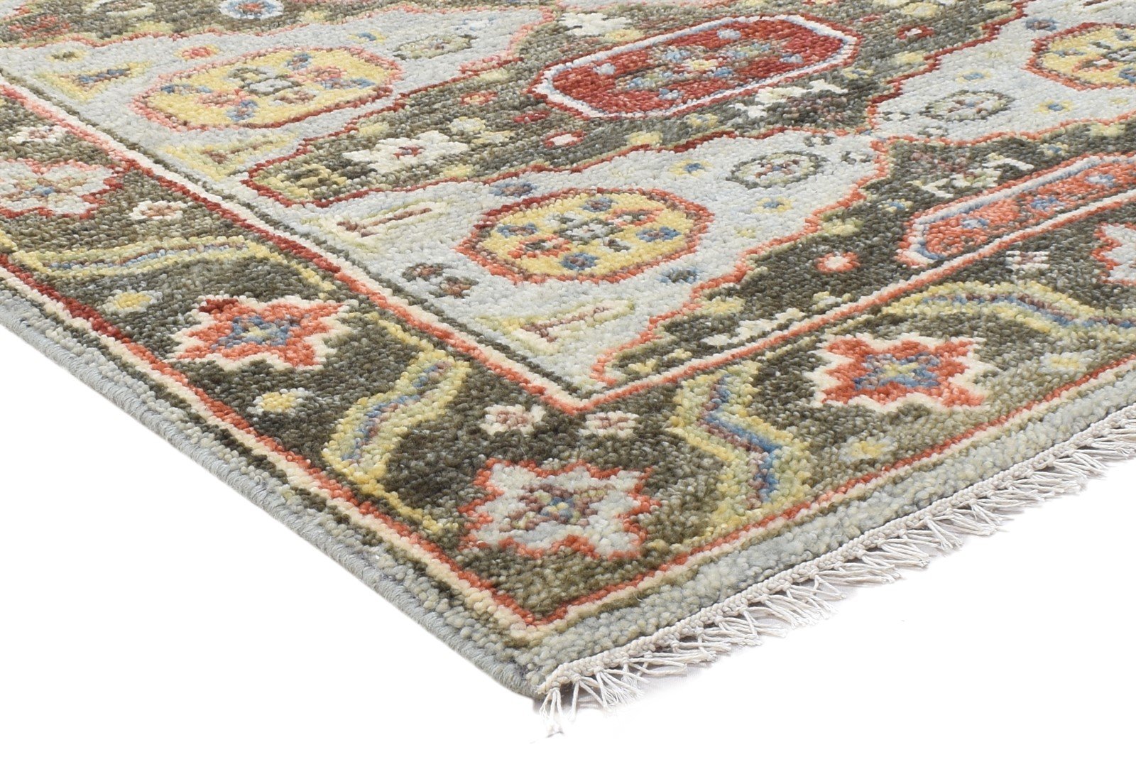 Hand Knotted Grey Wool Rug 4' X 6' Persian Kazak Oriental Room Size Carpet 