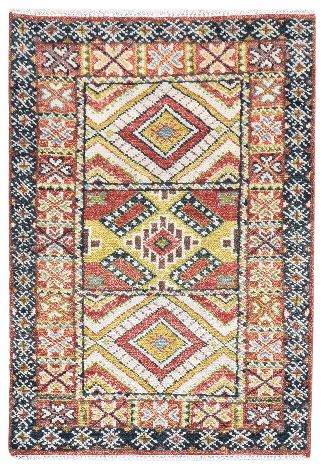 Wool Red Rug 4' X 6' Persian Hand Knotted Kazak Oriental Room Size Carpet 