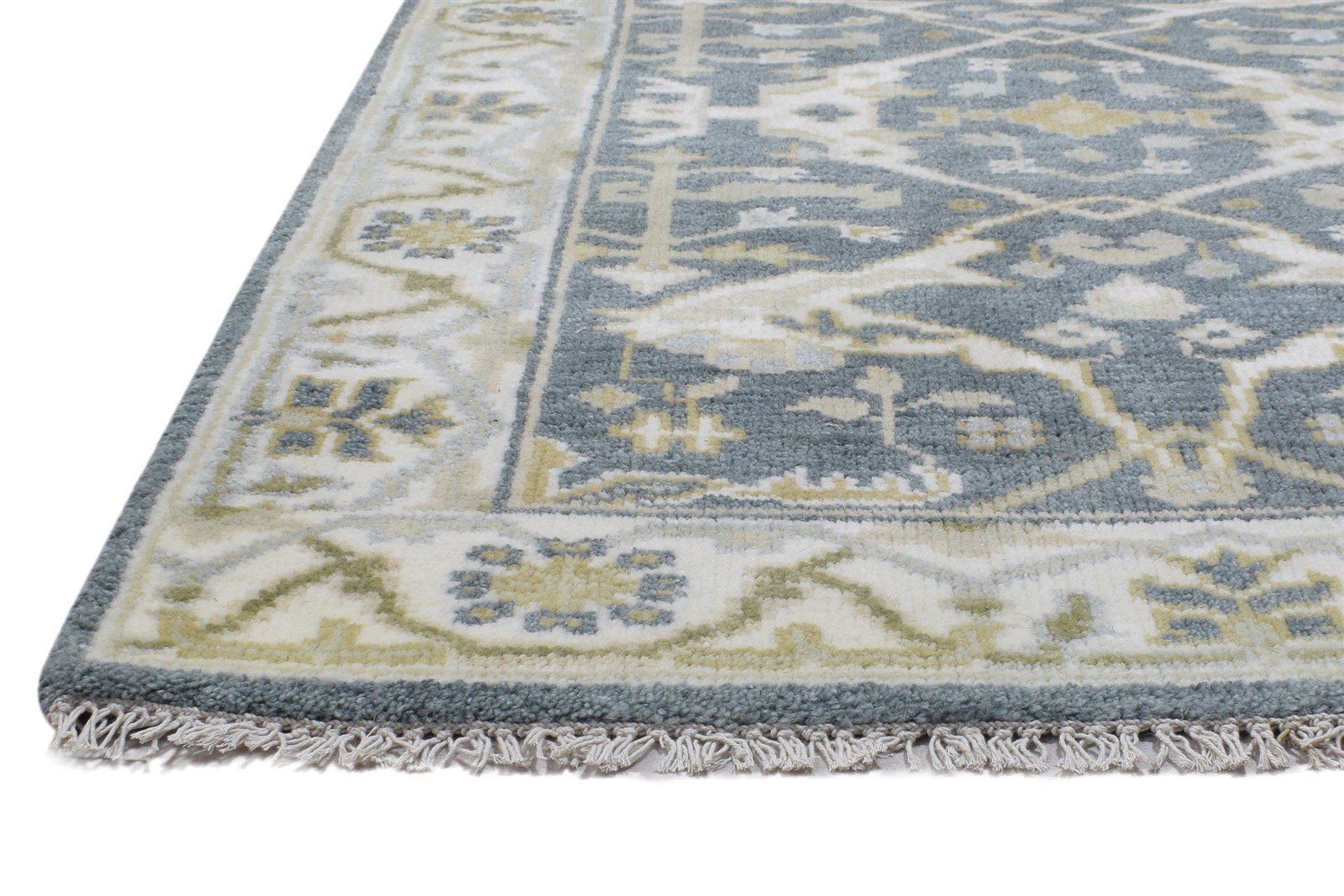 Wool Dark Grey Rug 3' X 5' Persien Hand Knotted Oushak Oriental Room Size Carpet 