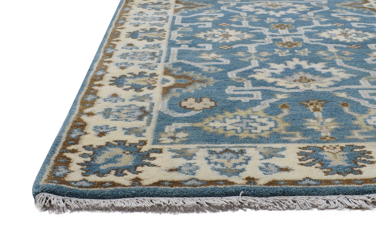 3' X 5' Rug Wool Blue Persien Hand Knotted Oushak Oriental Room Size Carpet 