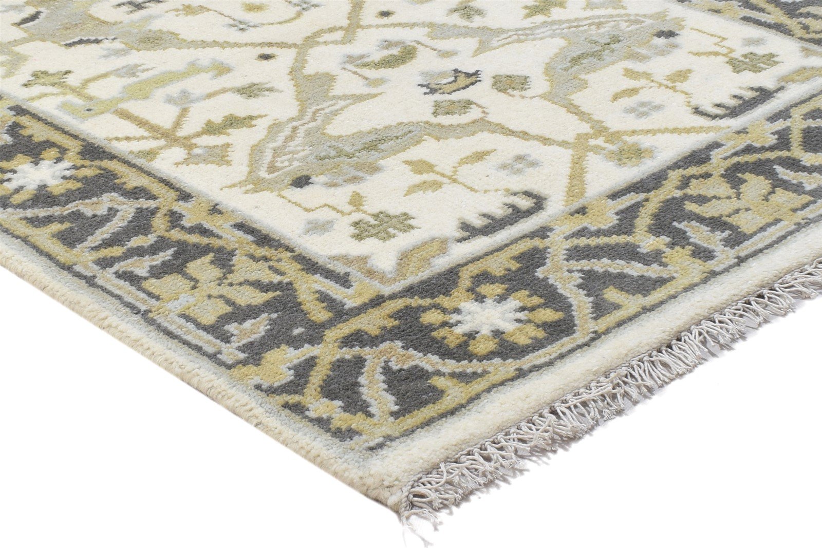 3' X 5' Rug Wool Cream Persien Hand Knotted Oushak Oriental Small Carpet 