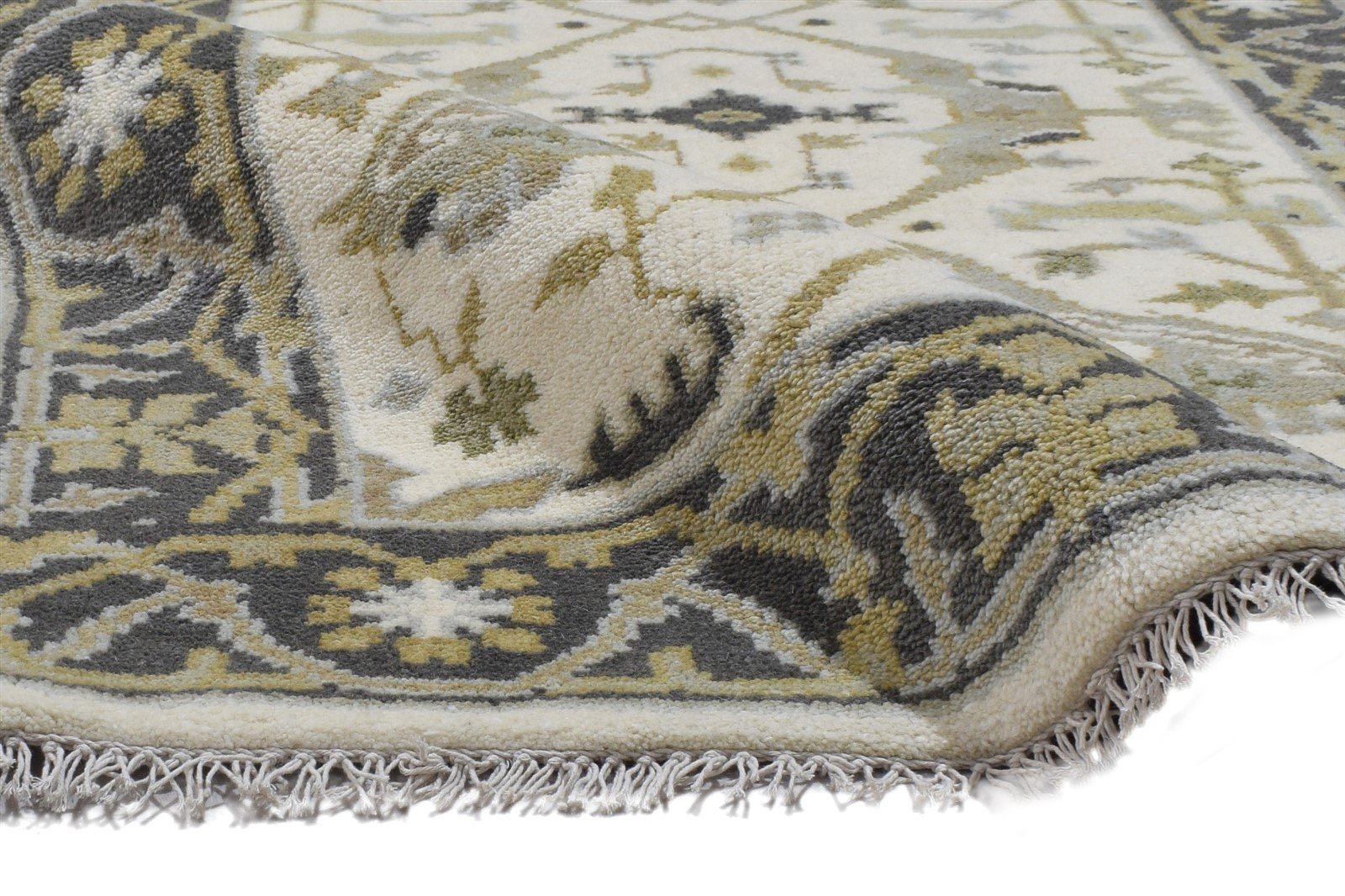 3' X 5' Rug Wool Cream Persien Hand Knotted Oushak Oriental Small Carpet 