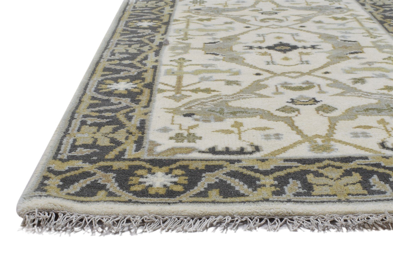 3' X 5' Rug Wool Cream Persien Hand Knotted Oushak Oriental Small Carpet 