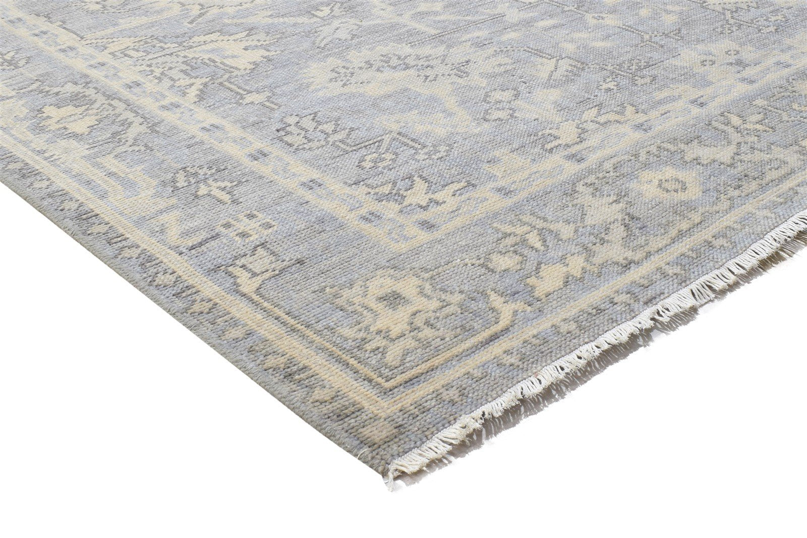 Hand Knotted Grey Wool Rug 6' X 9' Persian Oushak Oriental Room Size Carpet 