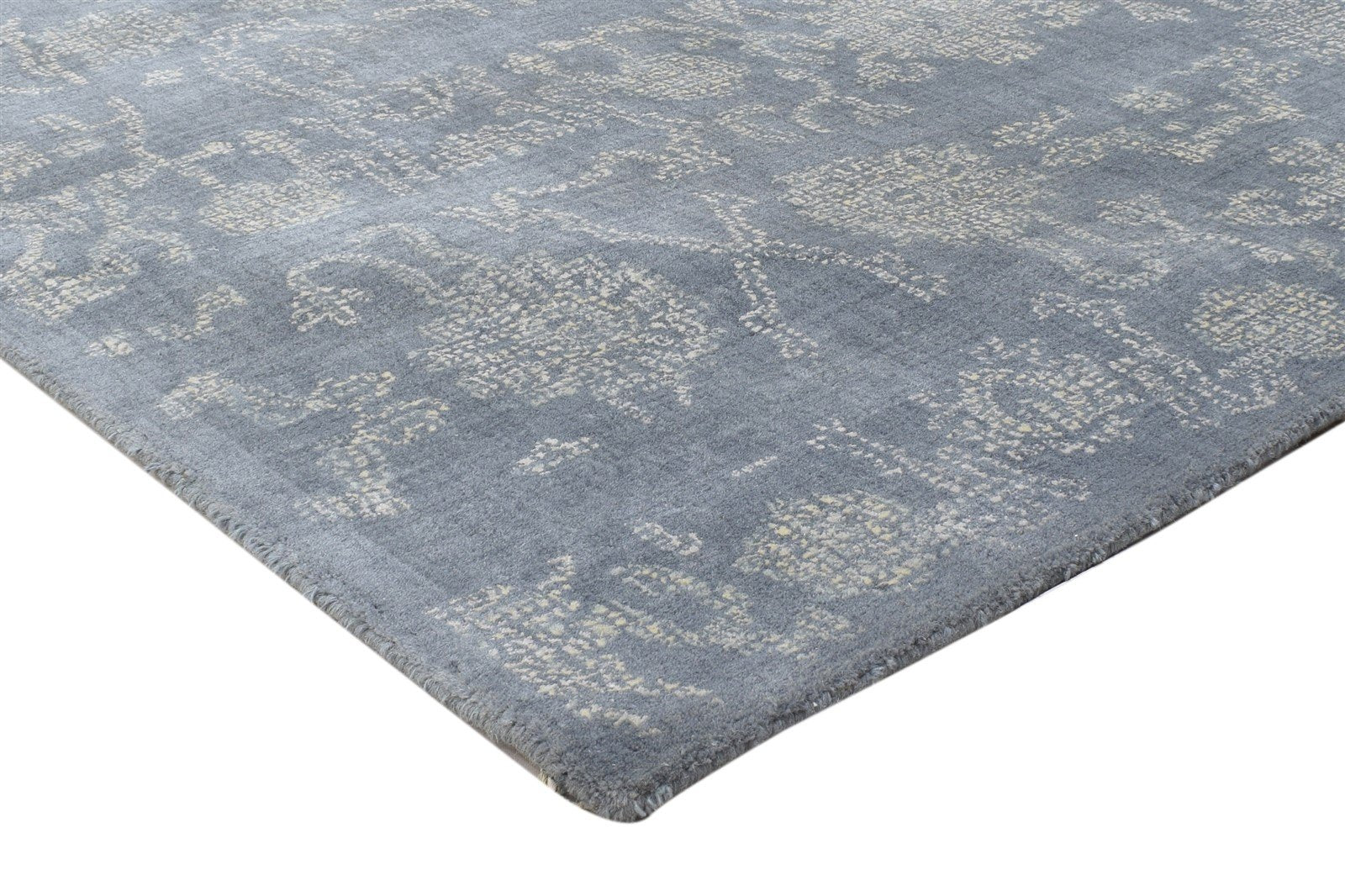 5' X 8' Rug Wool Charcoal Modern Hand Tufted Indian Abstract Room Size Carpet 