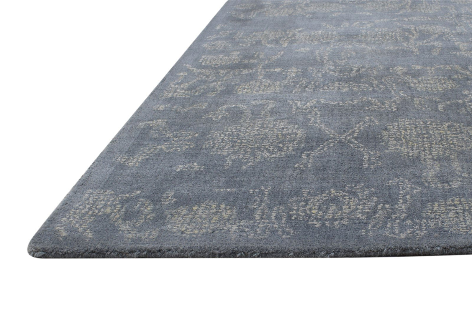 5' X 8' Rug Wool Charcoal Modern Hand Tufted Indian Abstract Room Size Carpet 