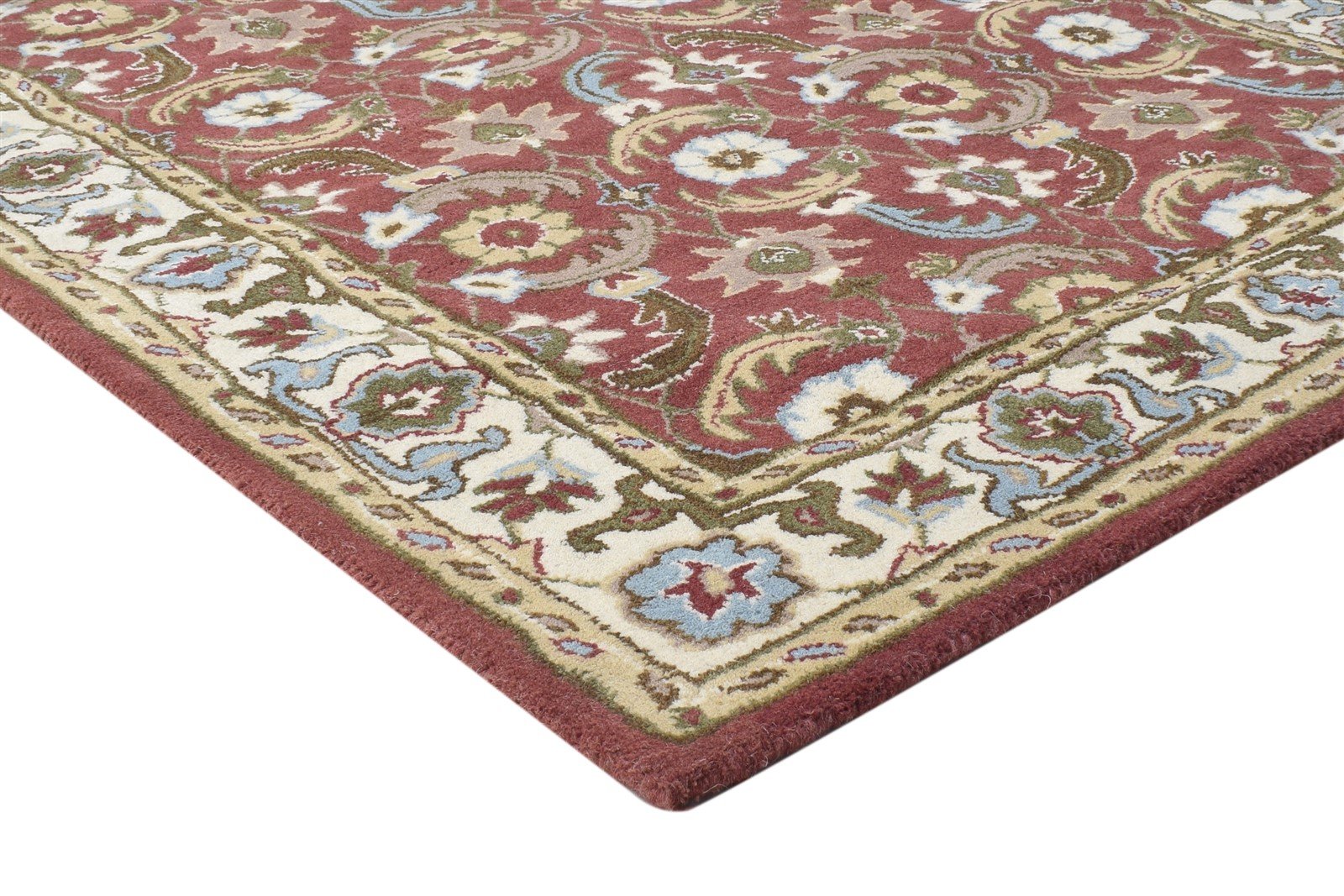 Red Wool Rug 4' X 6' Persian Hand Tufted Kashan Oriental Room Size Carpet 