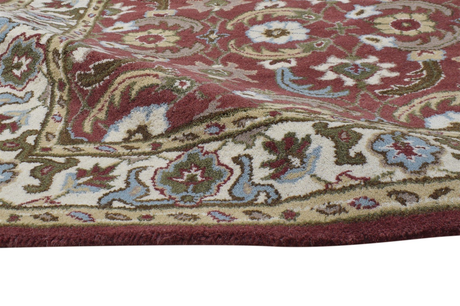 Red Wool Rug 4' X 6' Persian Hand Tufted Kashan Oriental Room Size Carpet 