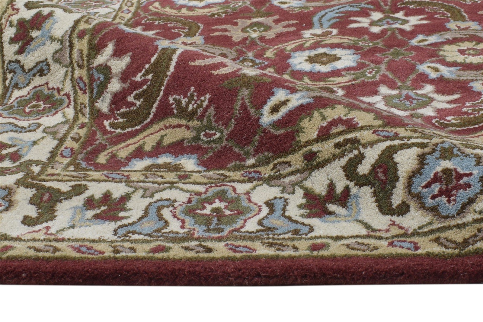 Hand Tufted Red Wool Rug 4' X 6' Persian Kashan Oriental Room Size Carpet 