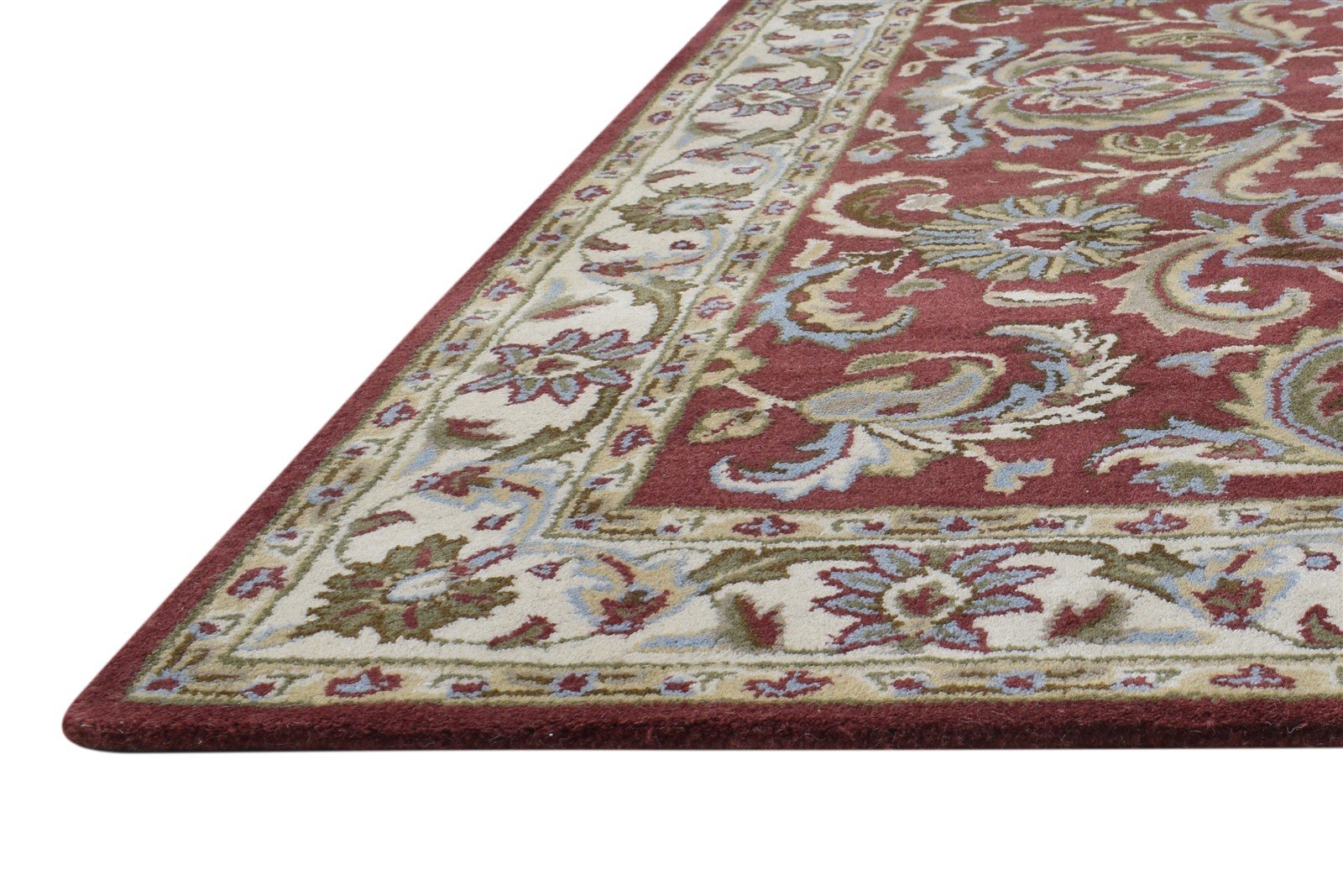 Red Wool Rug 4' X 6' Persian Hand Tufted Kashan Oriental Room Size Carpet 