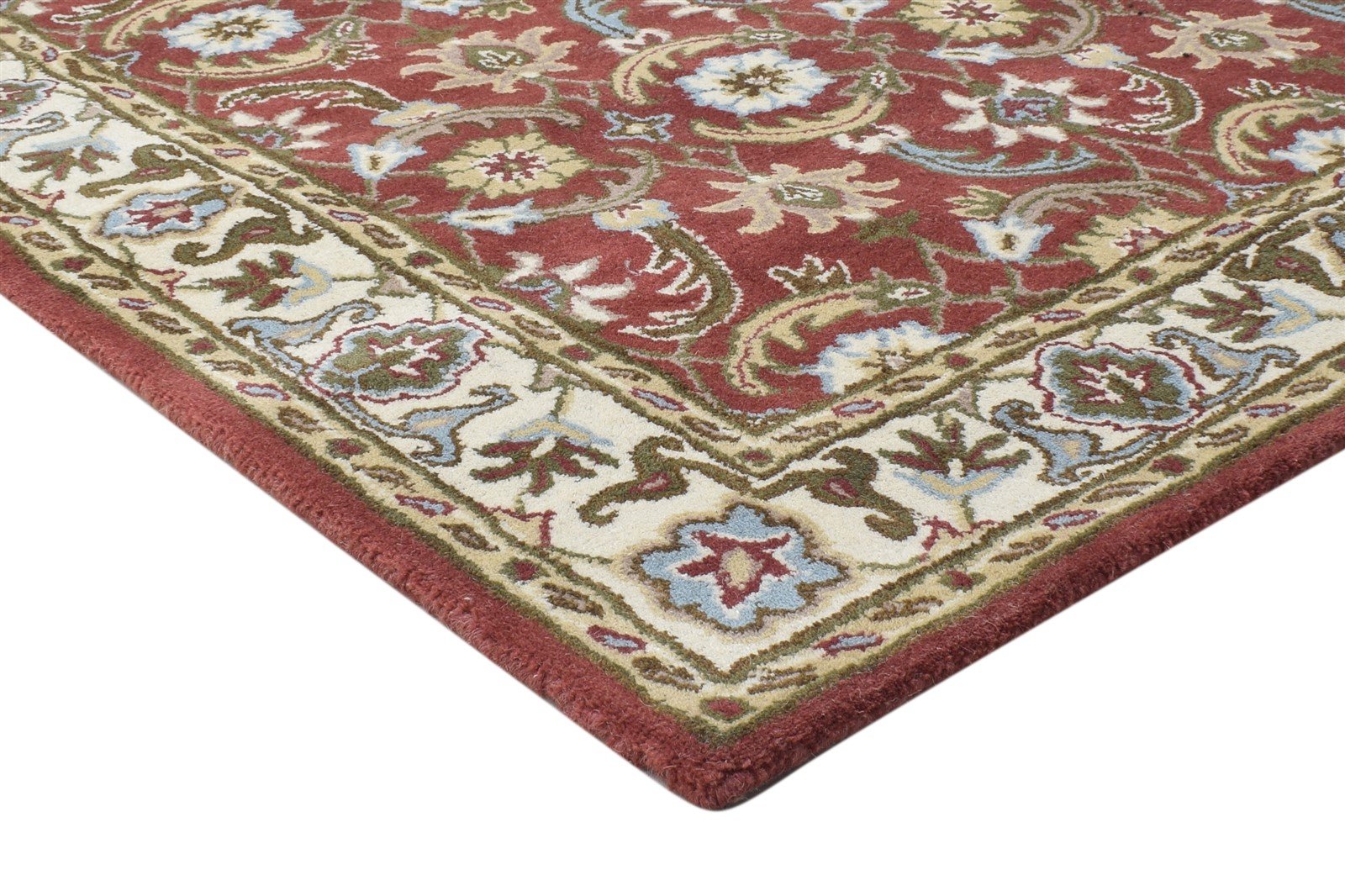 Wool Red Rug 4' X 6' Persian Hand Tufted Kashan Oriental Room Size Carpet 