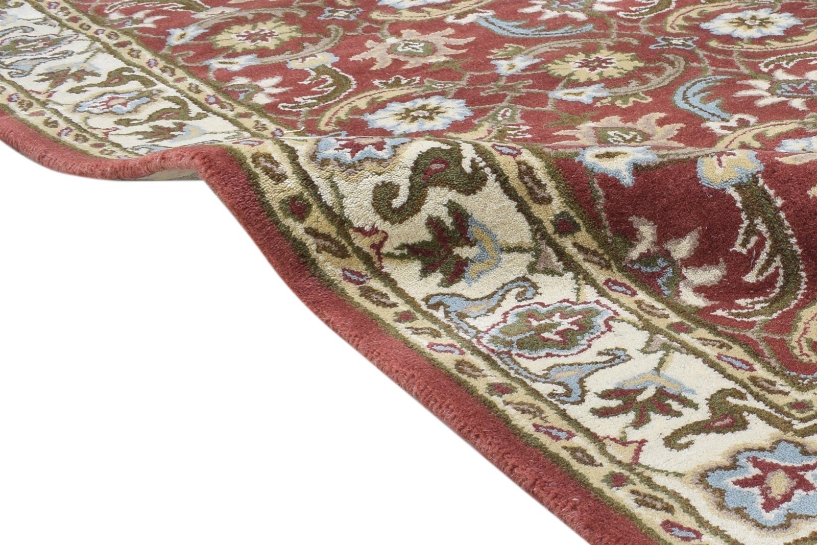 Wool Red Rug 4' X 6' Persian Hand Tufted Kashan Oriental Room Size Carpet 