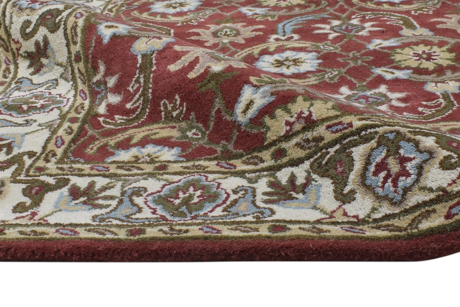 Wool Red Rug 4' X 6' Persian Hand Tufted Kashan Oriental Room Size Carpet 