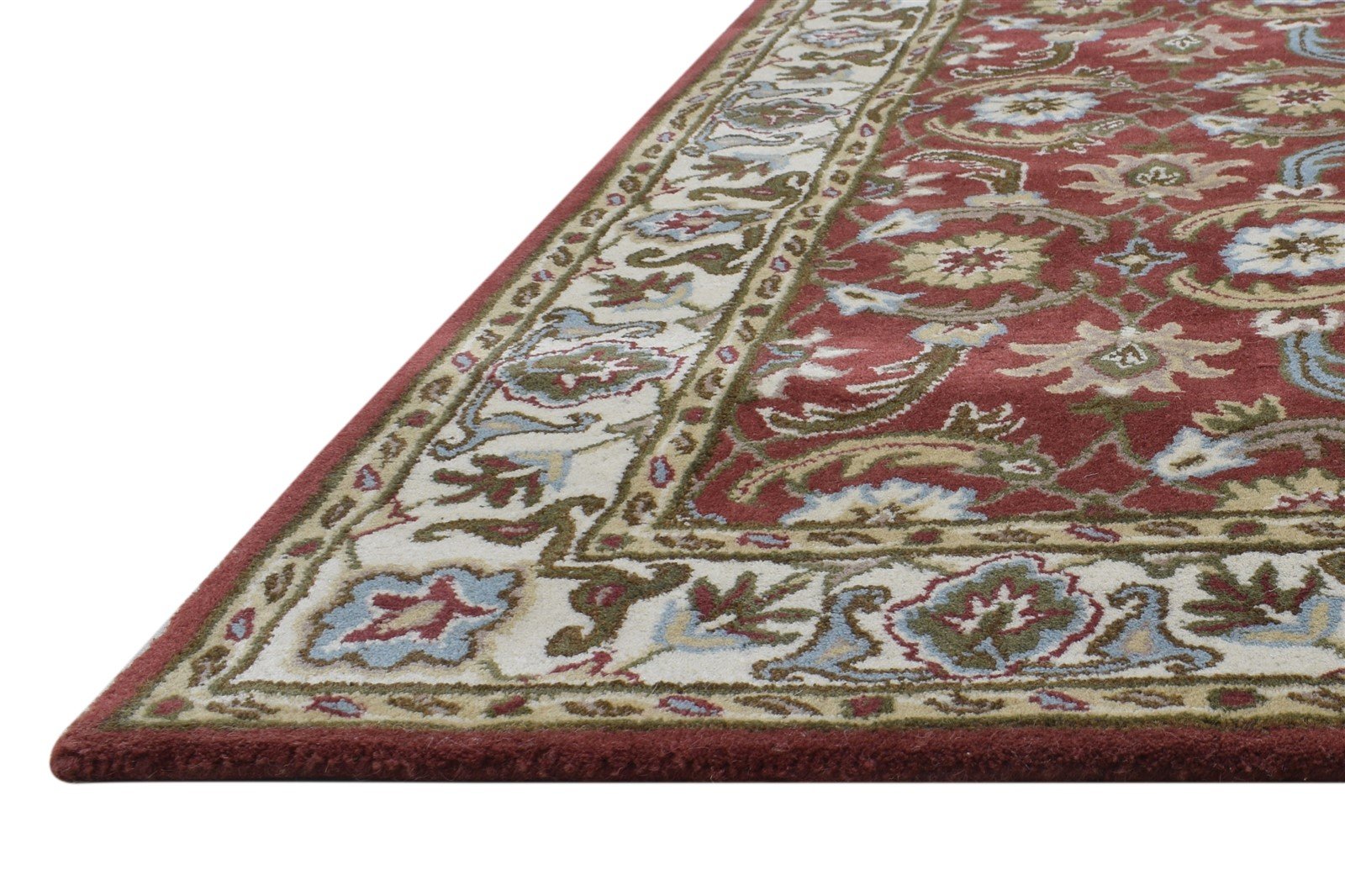 Wool Red Rug 4' X 6' Persian Hand Tufted Kashan Oriental Room Size Carpet 