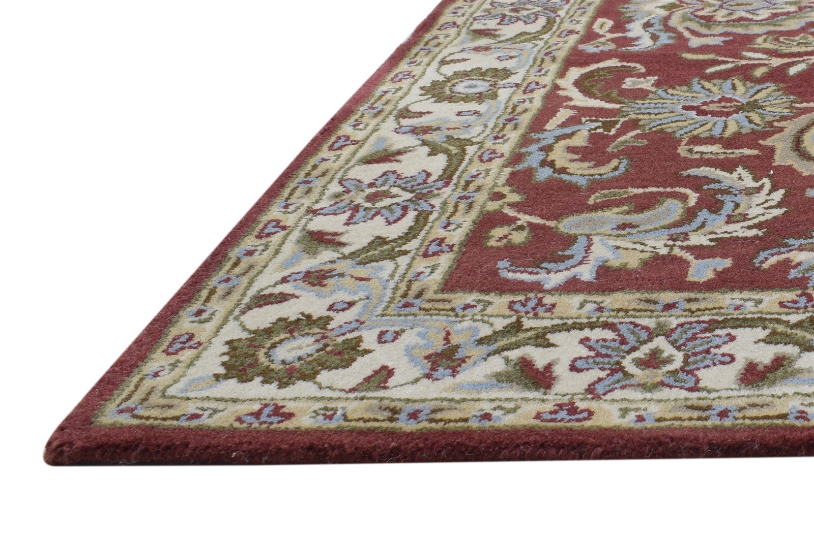 Hand Tufted Red Wool Rug 4' X 6' Persian Kashan Oriental Room Size Carpet 