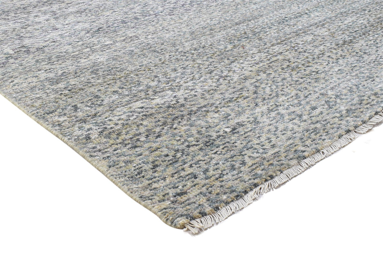 8' X 10' Rug Wool Grey Modern Hand Knotted Scandinavian Abstract Large Carpet 