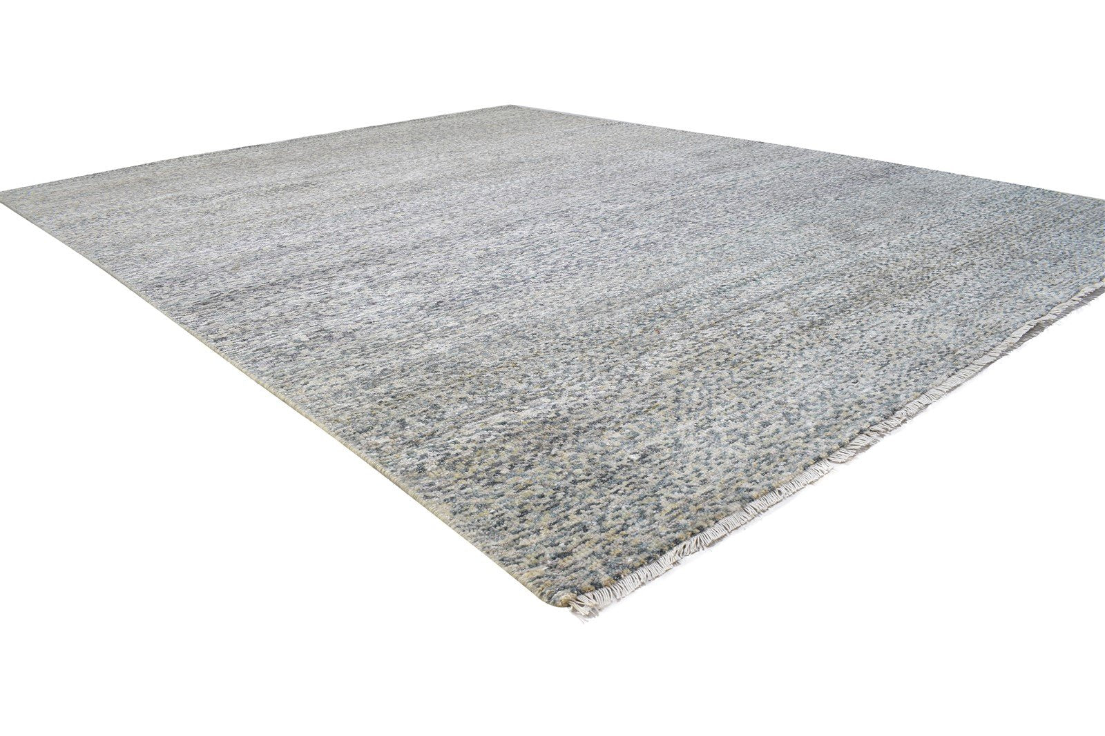 8' X 10' Rug Wool Grey Modern Hand Knotted Scandinavian Abstract Large Carpet 