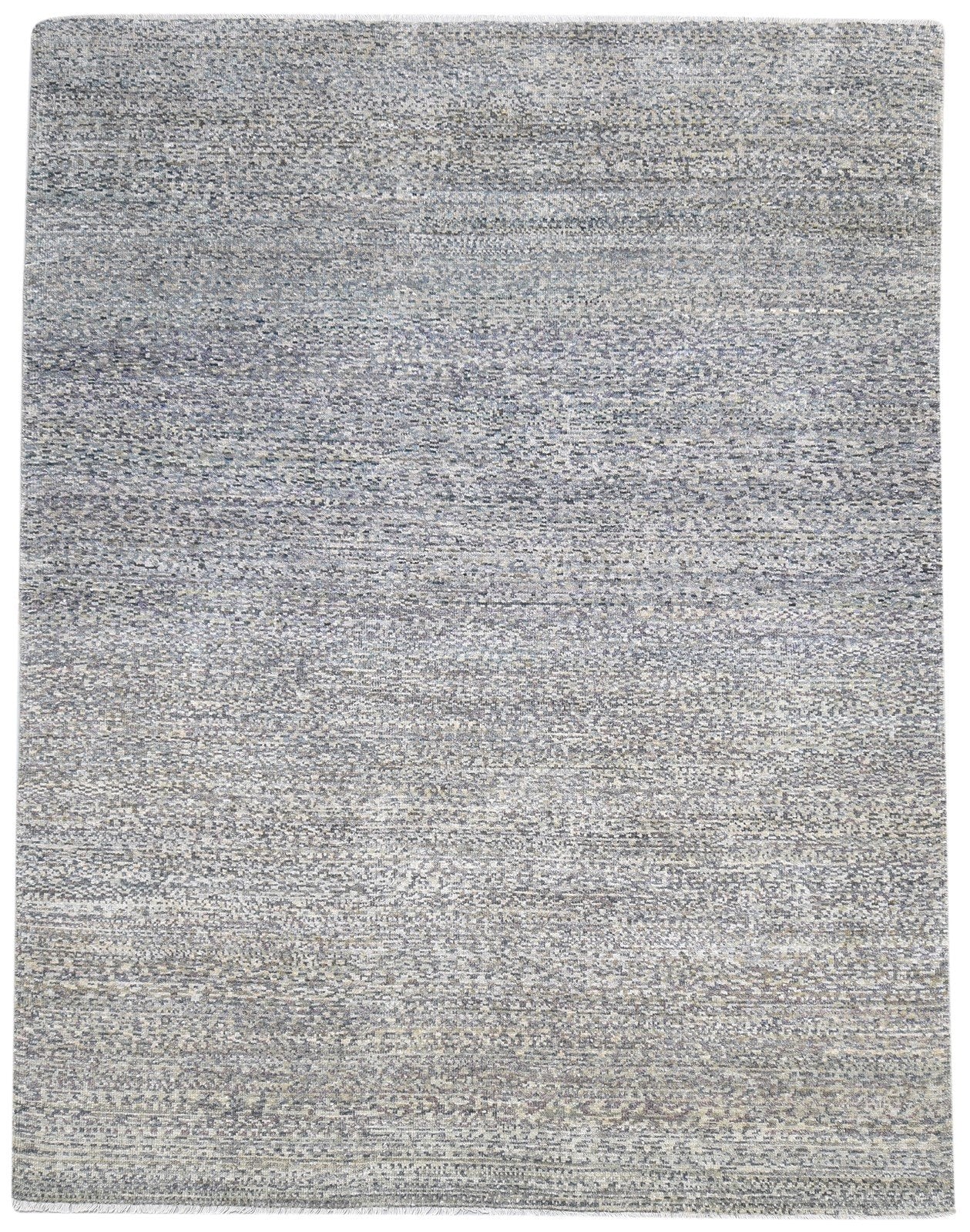 8' X 10' Rug Wool Grey Modern Hand Knotted Scandinavian Abstract Large Carpet 