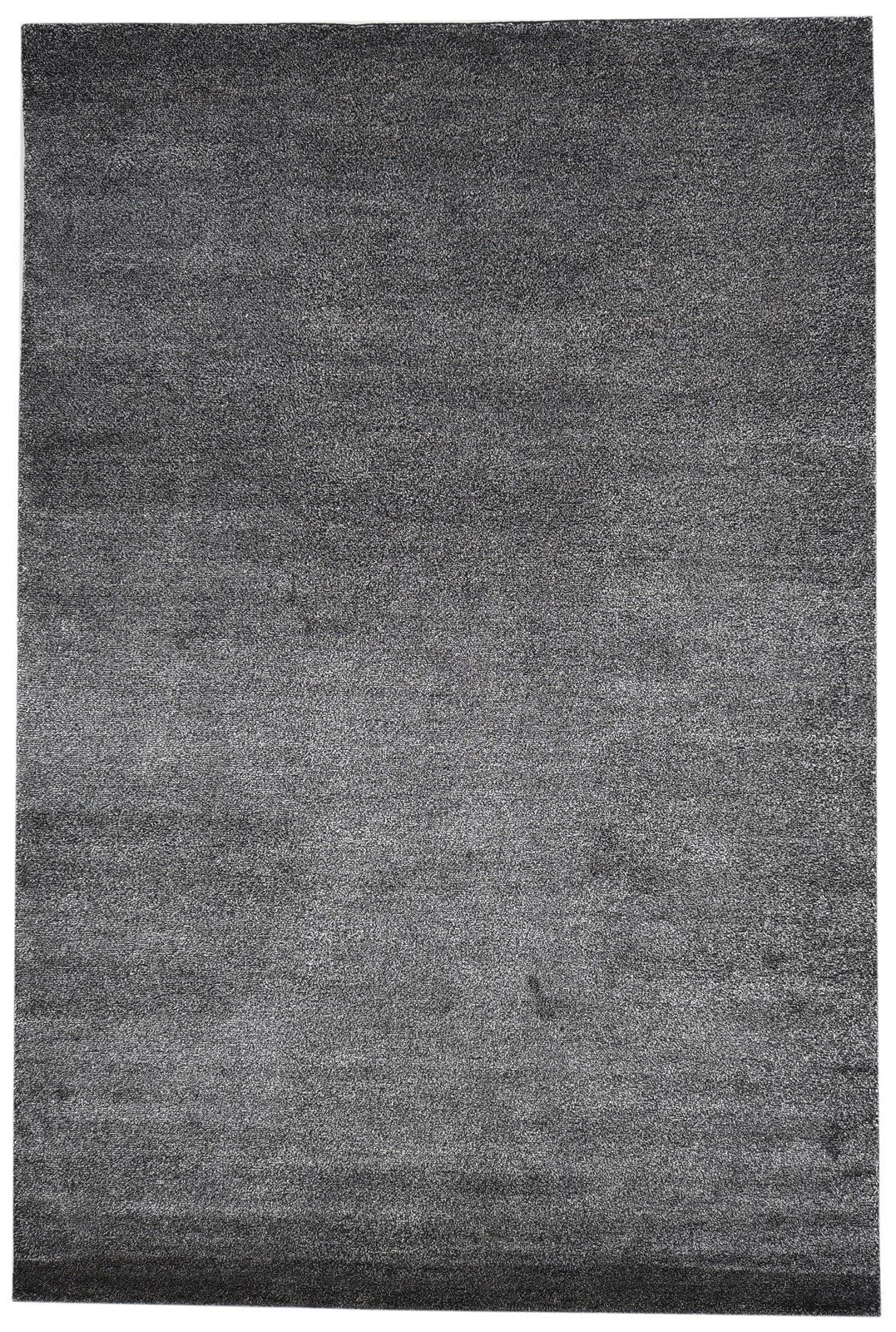 Charcoal Wool / Linen Rug 7X10 Modern Hand Knotted Scandinavian Solid Large 