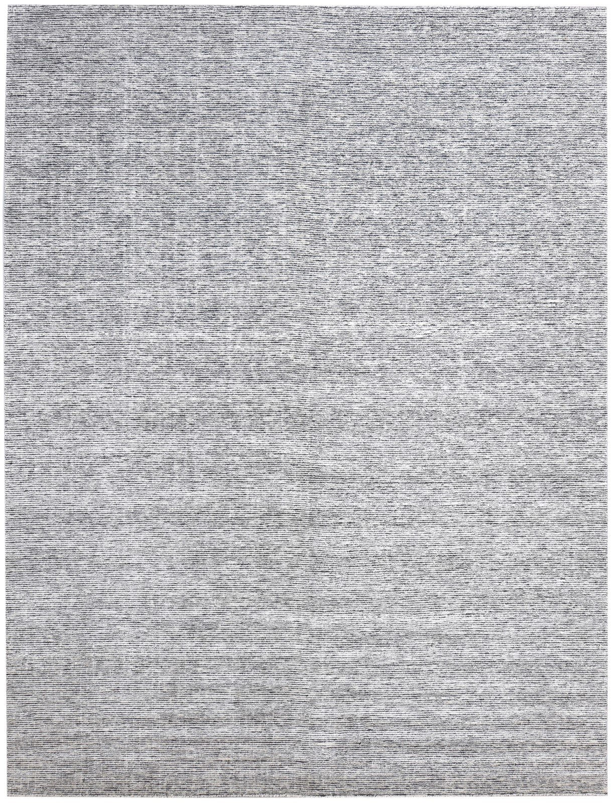 Handloom Charcoal Wool / Silk Rug 9X12 Modern Scandinavian Solid Extra Large 