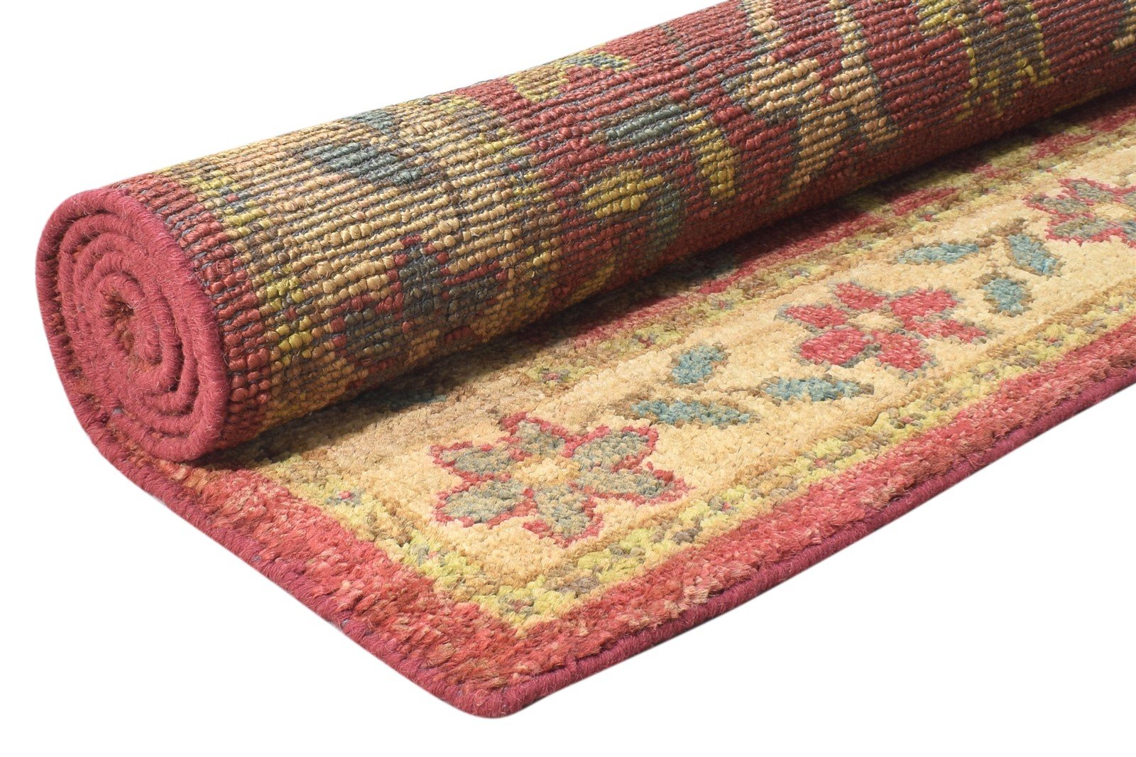 Hand Knotted Red Jute Rug 5' X 7' Persian Oushak Oriental Room Size Carpet 