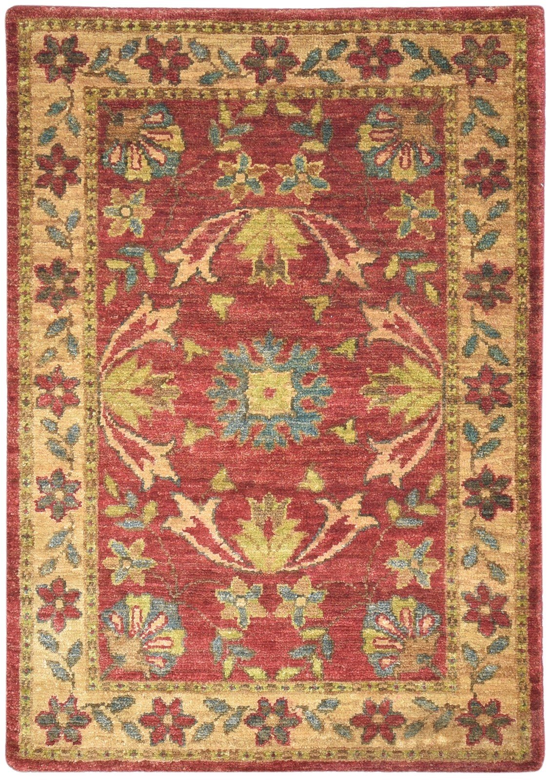 Hand Knotted Red Jute Rug 5' X 7' Persian Oushak Oriental Room Size Carpet 