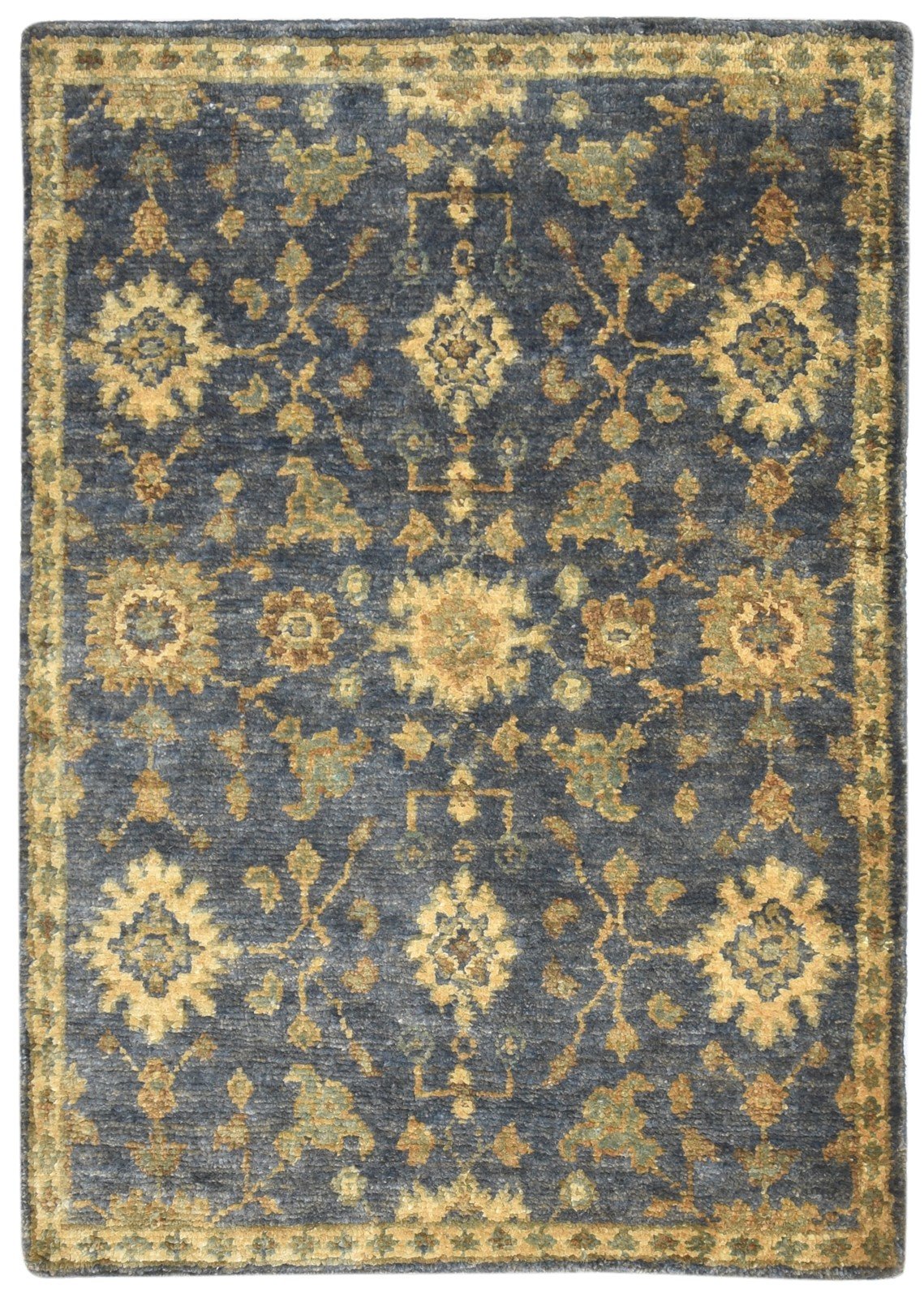 Jute Black Rug 5' X 8' Persian Hand Knotted Oushak Oriental Room Size Carpet 