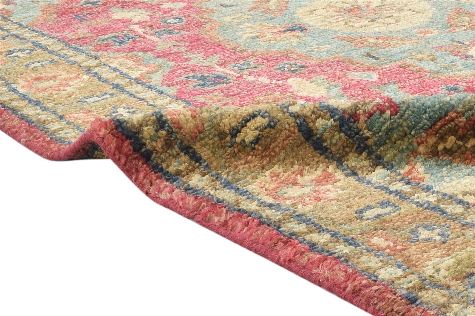 Red Jute Rug 5' X 8' Persian Hand Knotted Heriz-Indian Oriental Room Size Carpet  Area Rug 