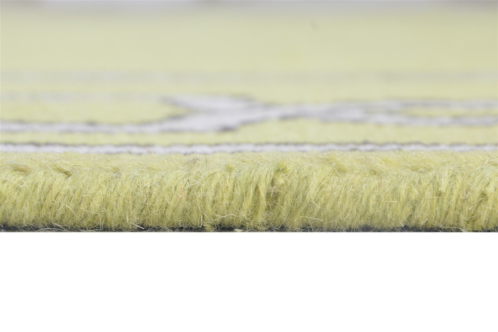 5X7 Rug Wool Green Modern Hand Knotted Scandinavian Bordered Room Size Carpet  Area Rug 