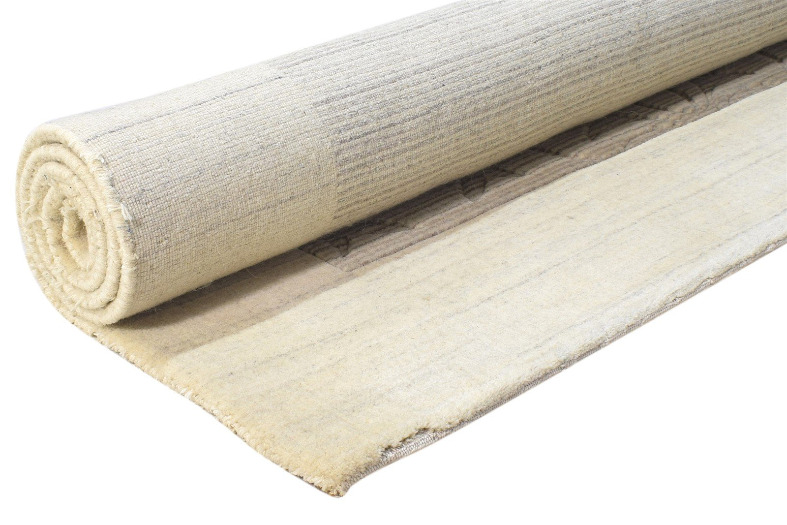 Sand Wool Rug 5' X 7' Modern Handloom Scandinavian Bordered Room Size Carpet 