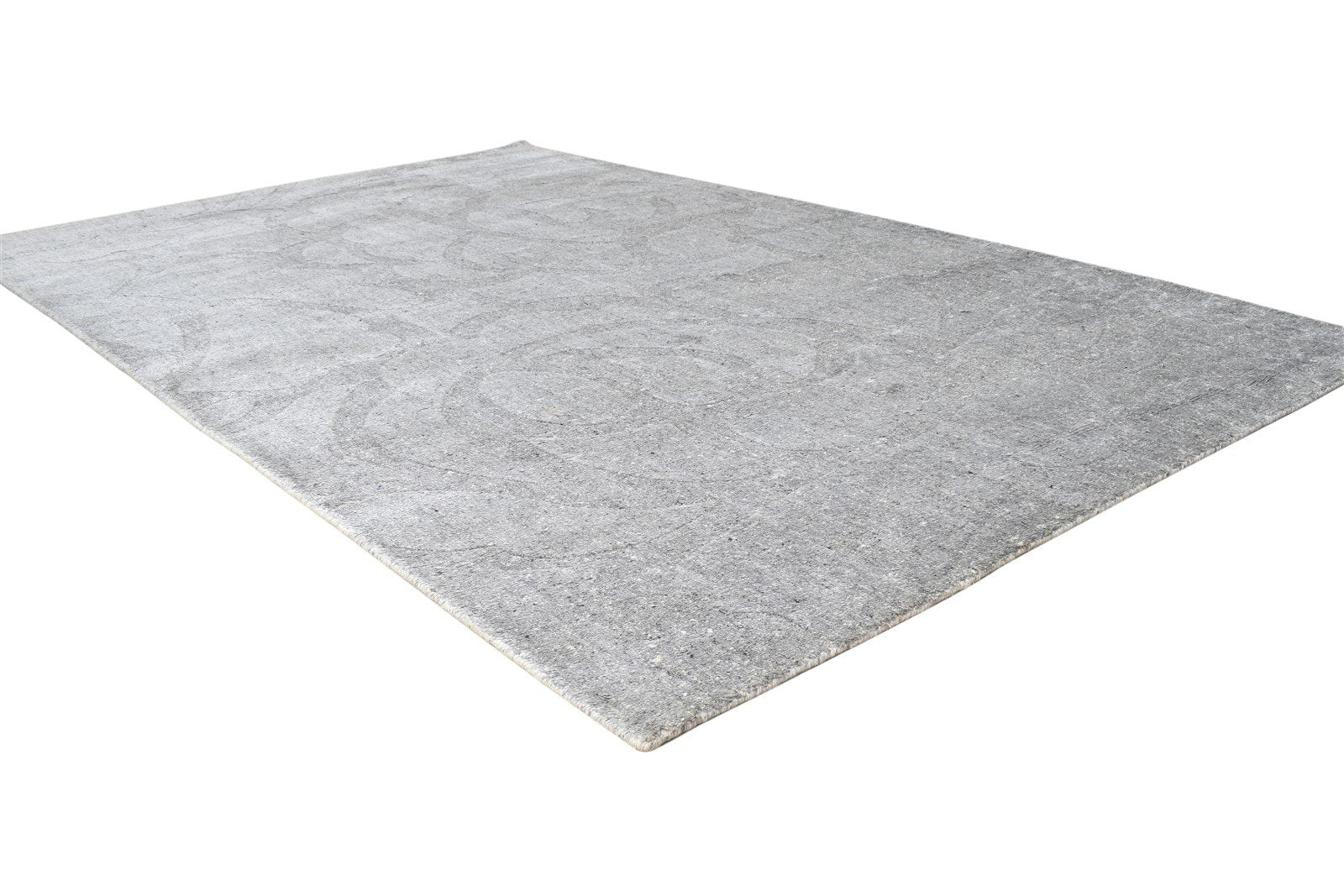 5' X 8' Rug Silk Grey Modern Handloom Scandinavian Abstract Room Size Carpet 