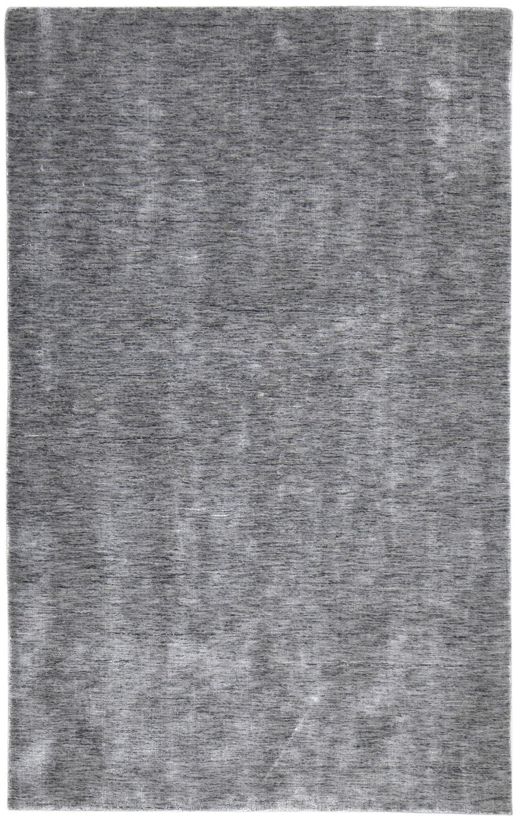 Handloom Dark Grey Silk Rug 5' X 8' Modern Scandinavian Solid Room Size Carpet 